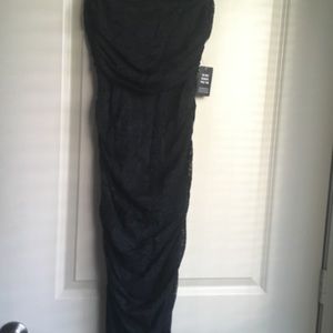 Express ruched dress lace overlay NWT